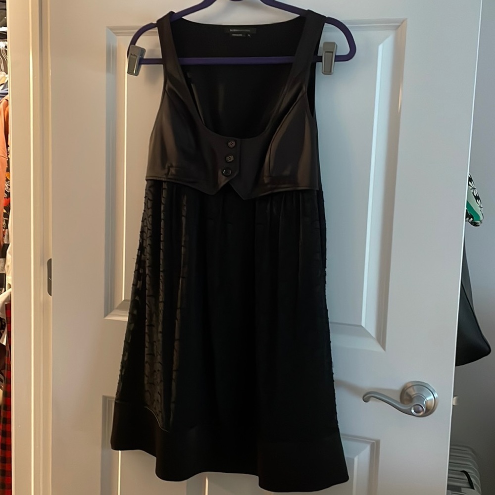 BCBG black vest style dress